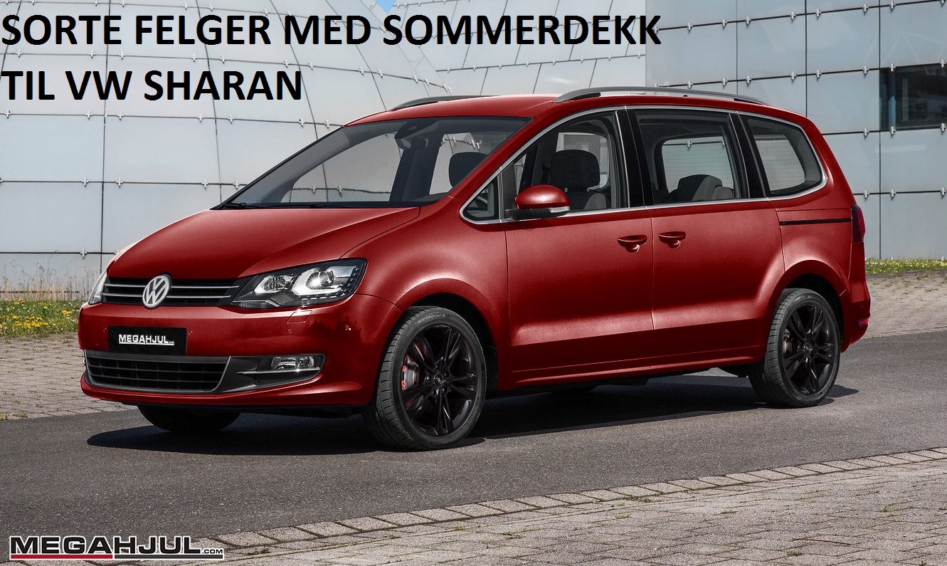 sorte-felger-med-sommerdekk-til-volkswagen-sharan